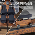 Fluid Rower Viking 3 XL Roeitrainer - Walnoot - Afbeelding 6