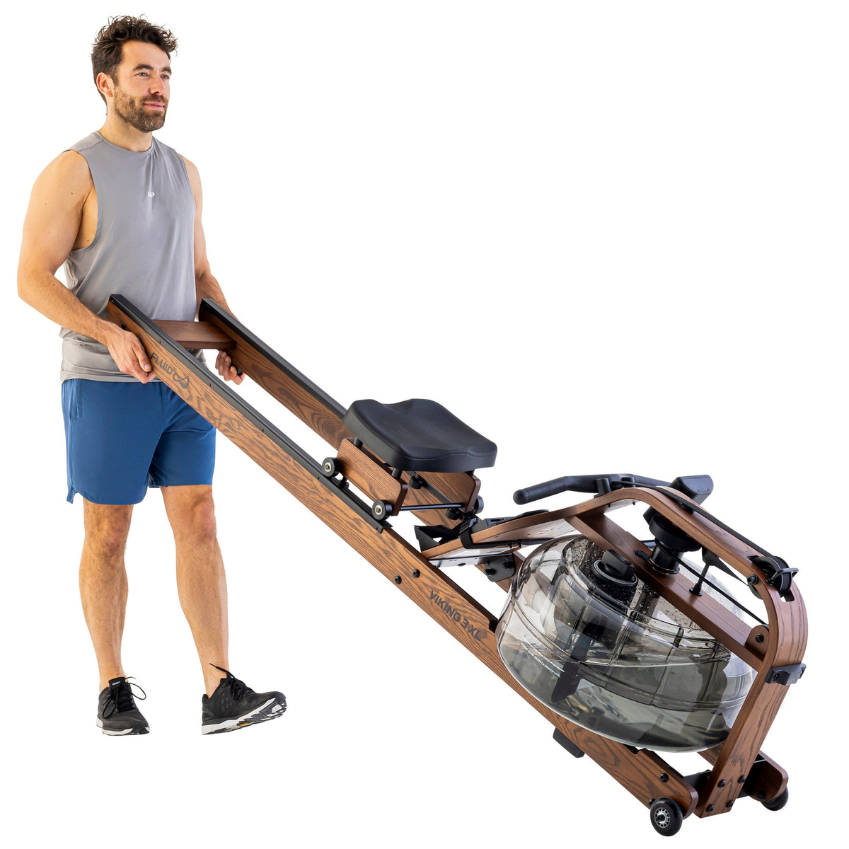 Fluid Rower Viking 3 XL Roeitrainer - Walnoot - Afbeelding 8
