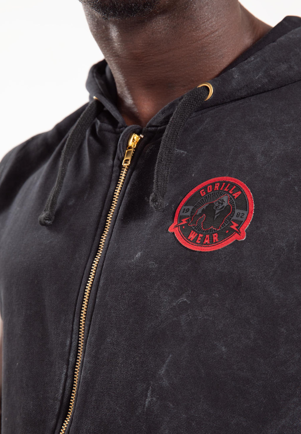 Gorilla Wear Silverdale Mouwloos Vest met Capuchon - Zwart - Afbeelding 5