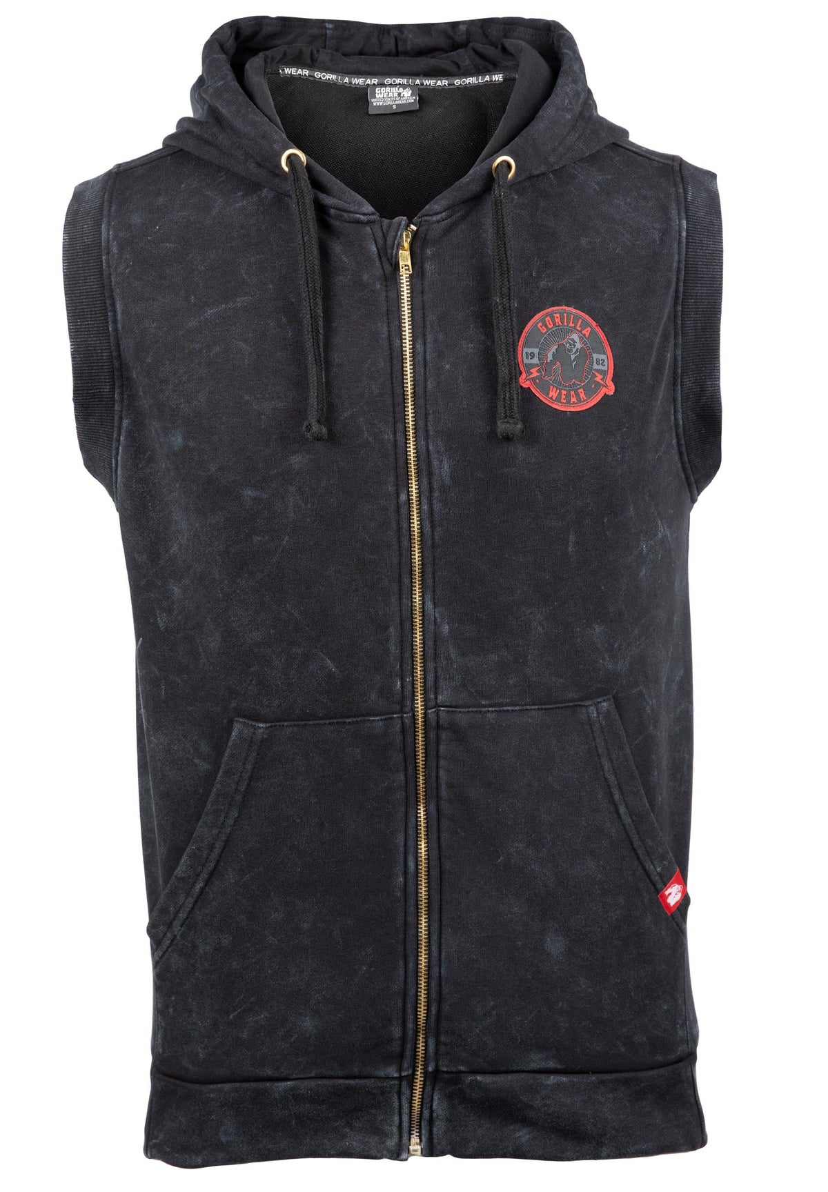 Gorilla Wear Silverdale Mouwloos Vest met Capuchon - Zwart - Afbeelding 10