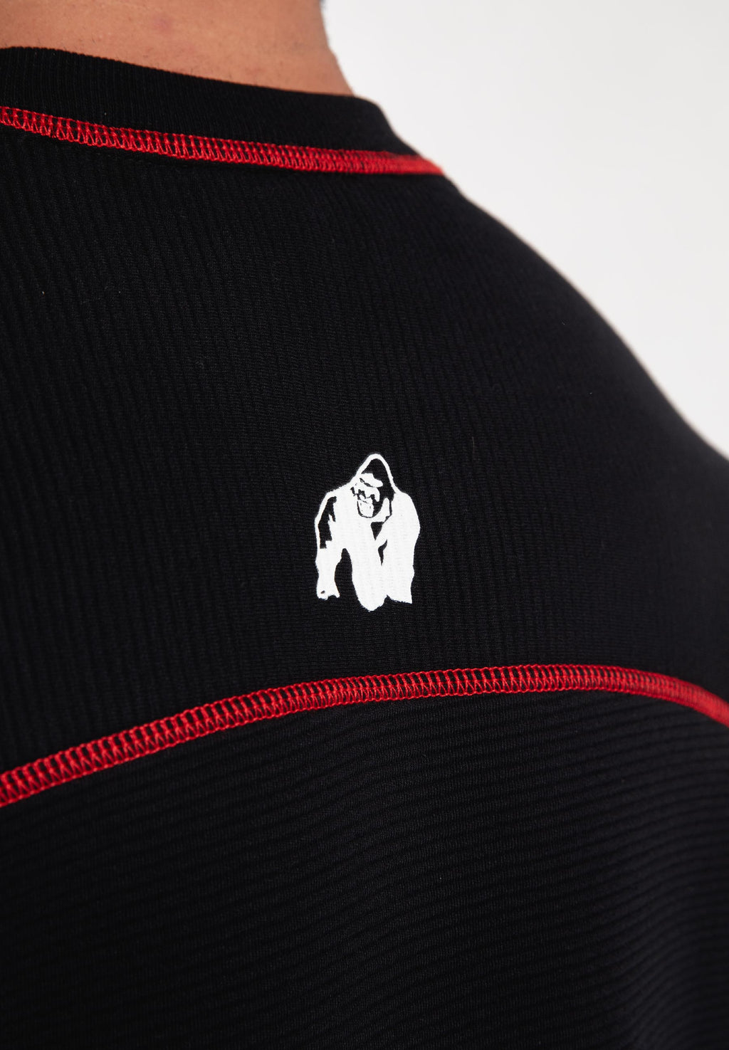 Gorilla Wear Finley Oversized T-shirt - Zwart/Rood - Afbeelding 5