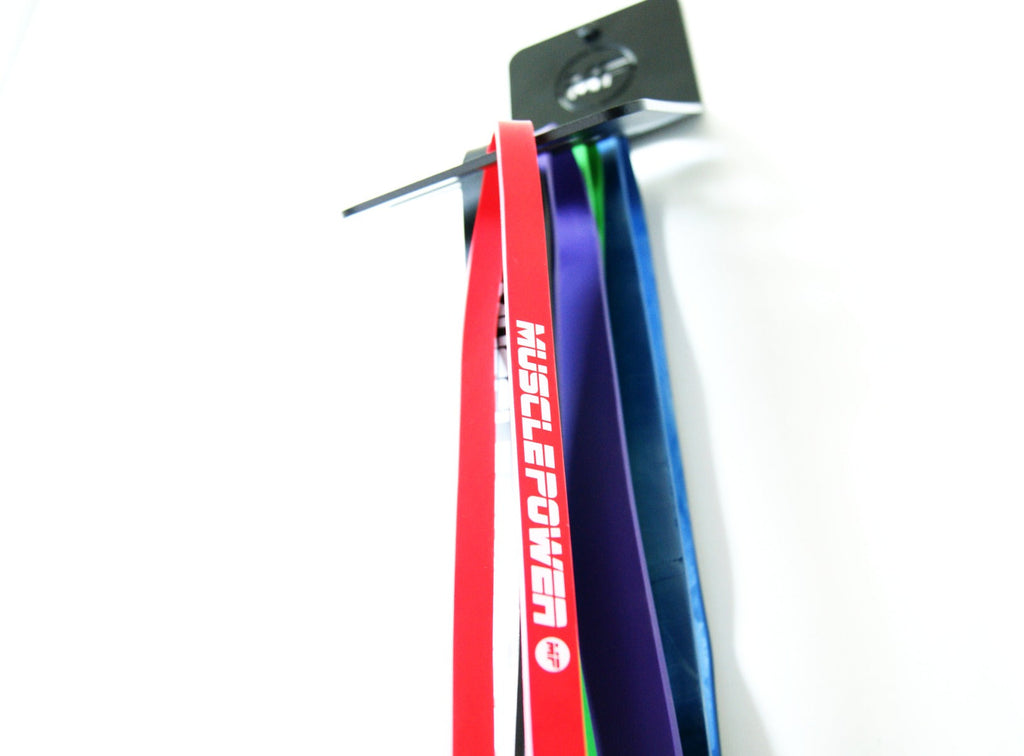 Muscle Power Ophangbeugel voor 5 Powerbands - In gebruik