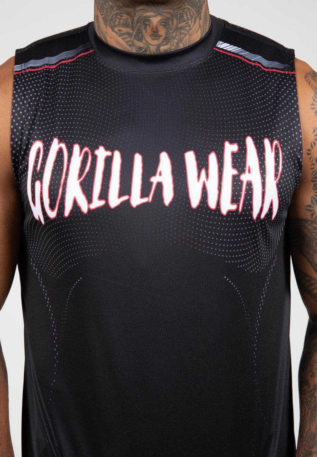 Gorilla Wear Clayton Tank Top - Zwart/Rood - Afbeelding 5