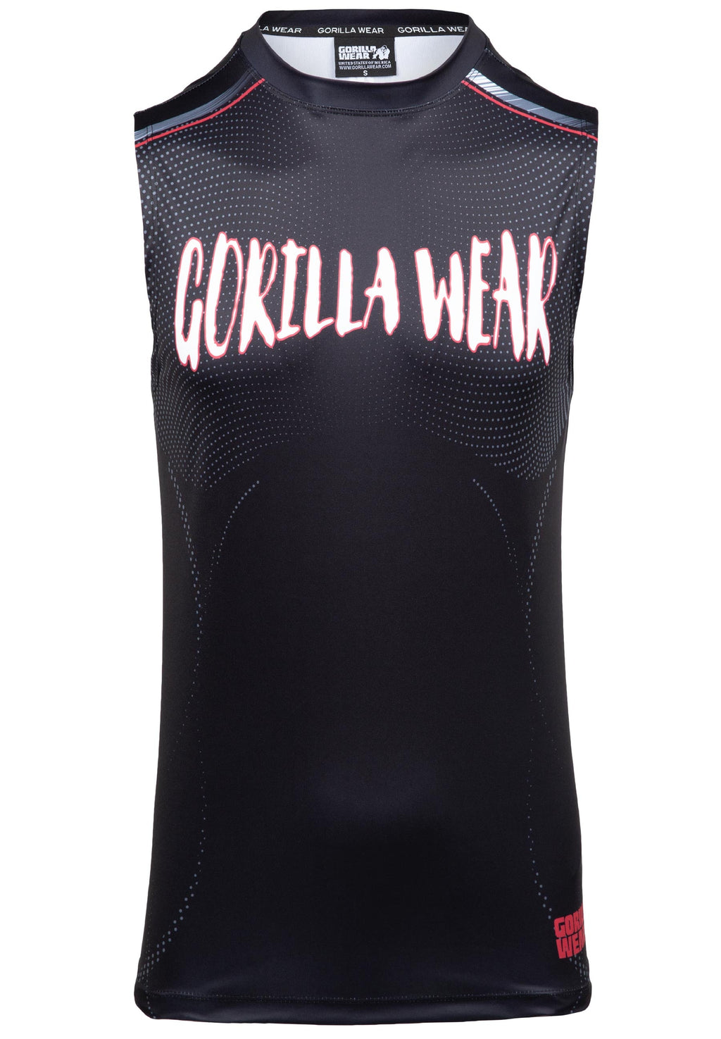 Gorilla Wear Clayton Tank Top - Zwart/Rood - Afbeelding 9