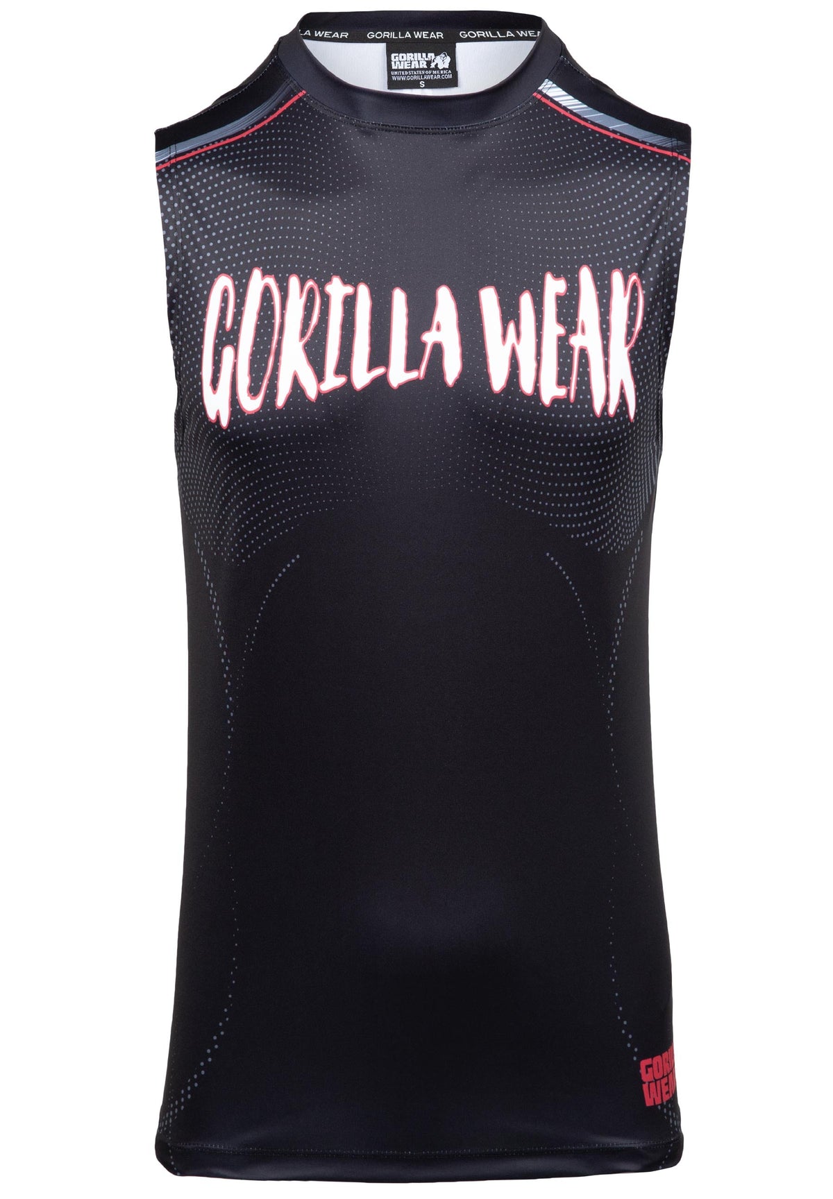 Gorilla Wear Clayton Tank Top - Zwart/Rood - Afbeelding 9