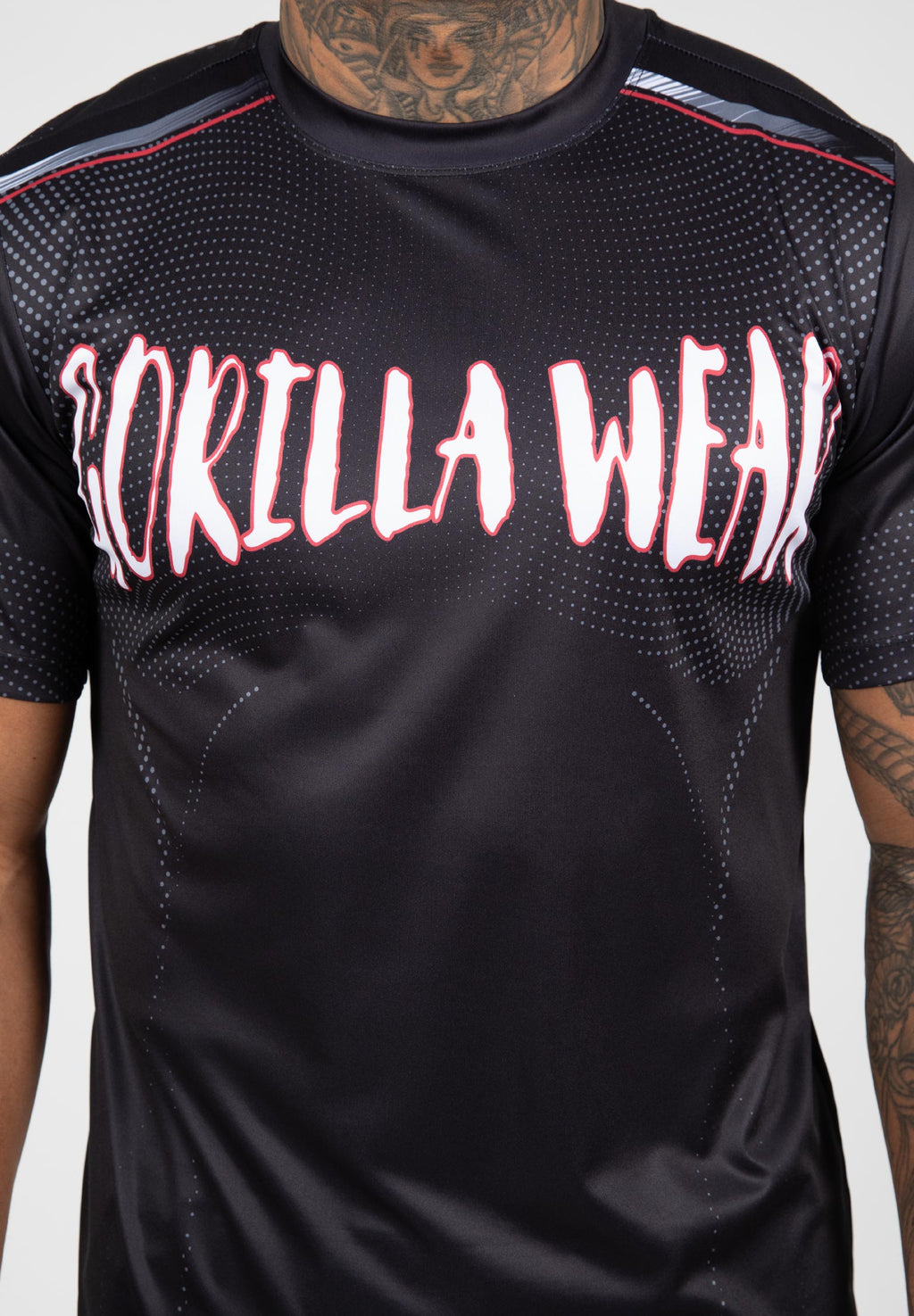 Gorilla Wear Clayton T-shirt - Zwart/Rood - Afbeelding 5