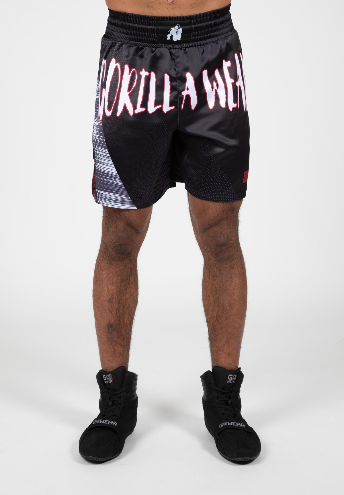 Gorilla Wear Clayton Boxing Shorts - Zwart/Rood - Afbeelding 5