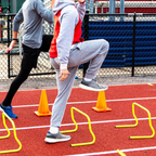 Toorx Fitness Hordenset - Set van 5 - Verstelbare Hoogte - In gebruik
