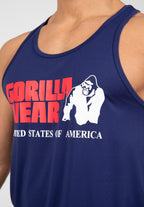 Gorilla Wear Classic Training Tank Top - Marine blauw - In gebruik