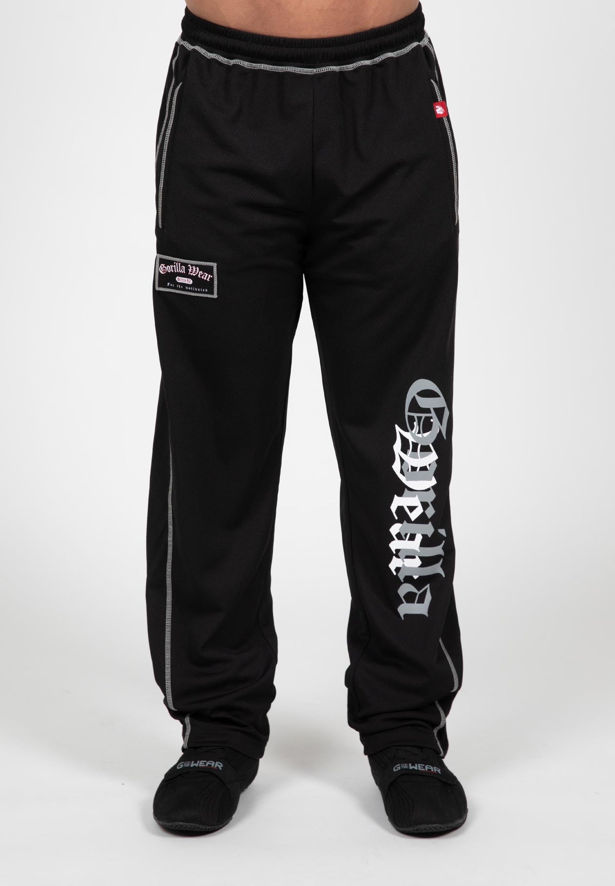 Gorilla Wear Marlow Mesh Pants - Zwart/Grijs - In gebruik