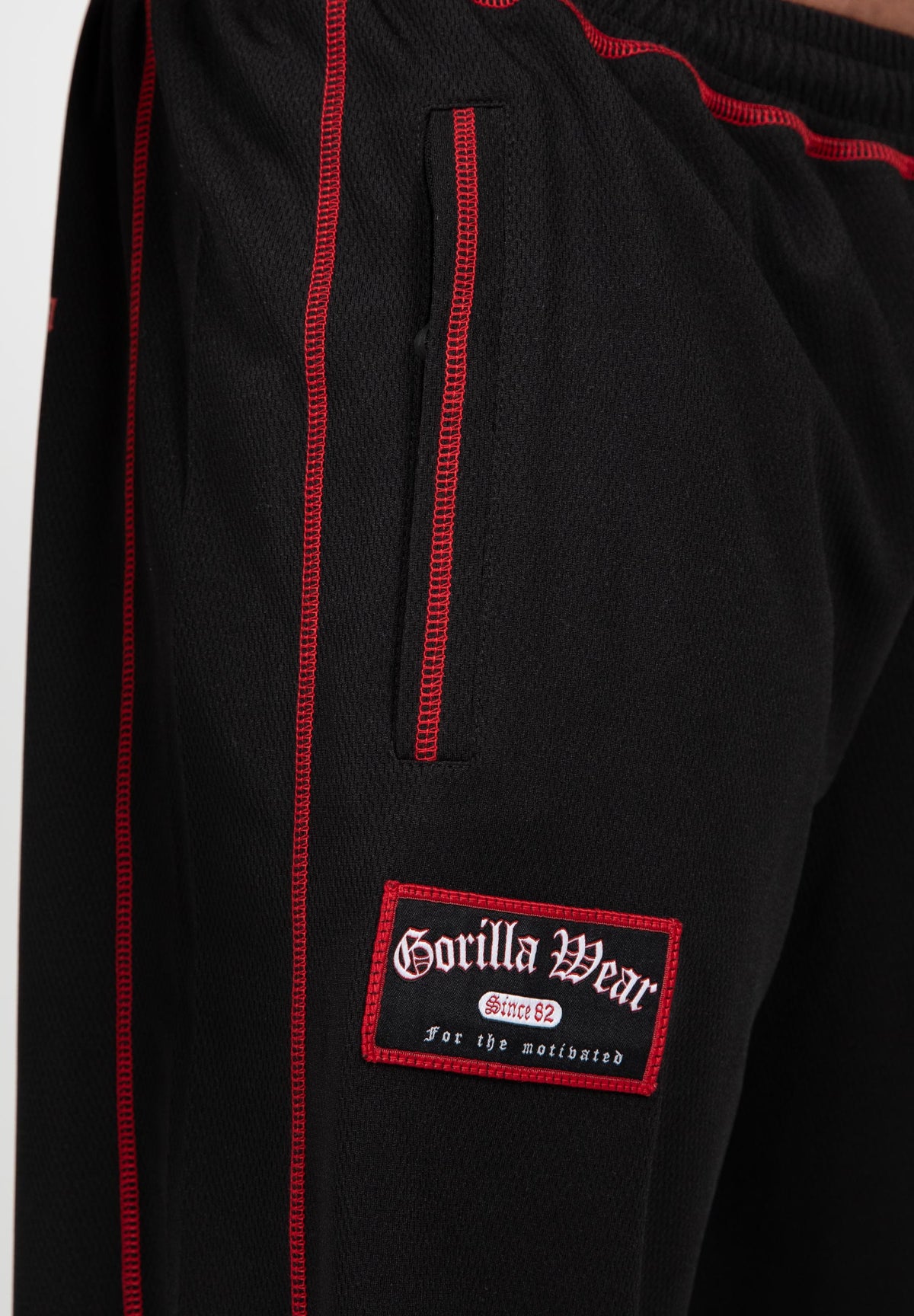 Gorilla Wear Marlow Mesh Shorts - Zwart/Rood - Afbeelding 8