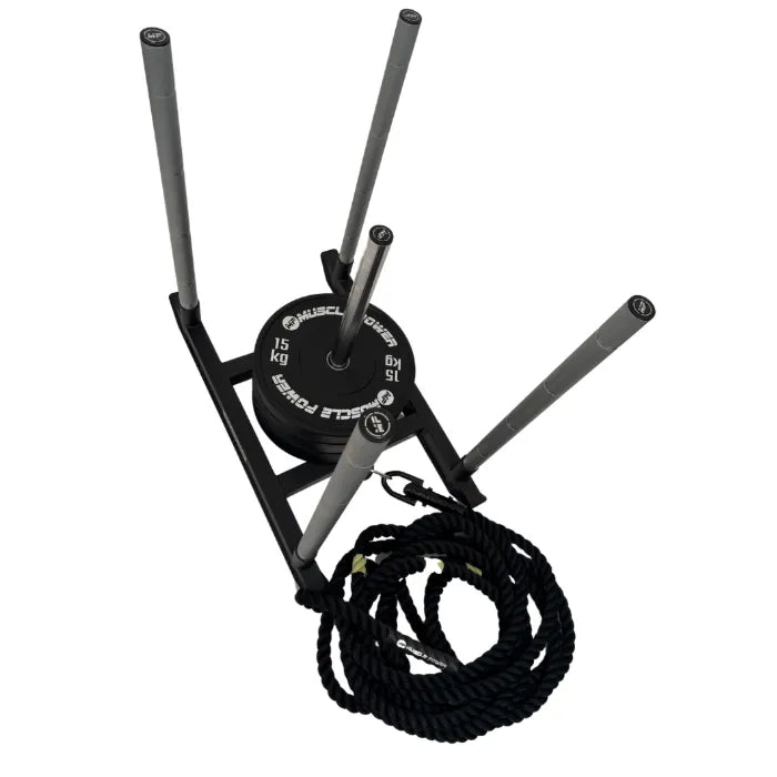 Muscle Power Sled Pulling Rope - 15 meter - In gebruik