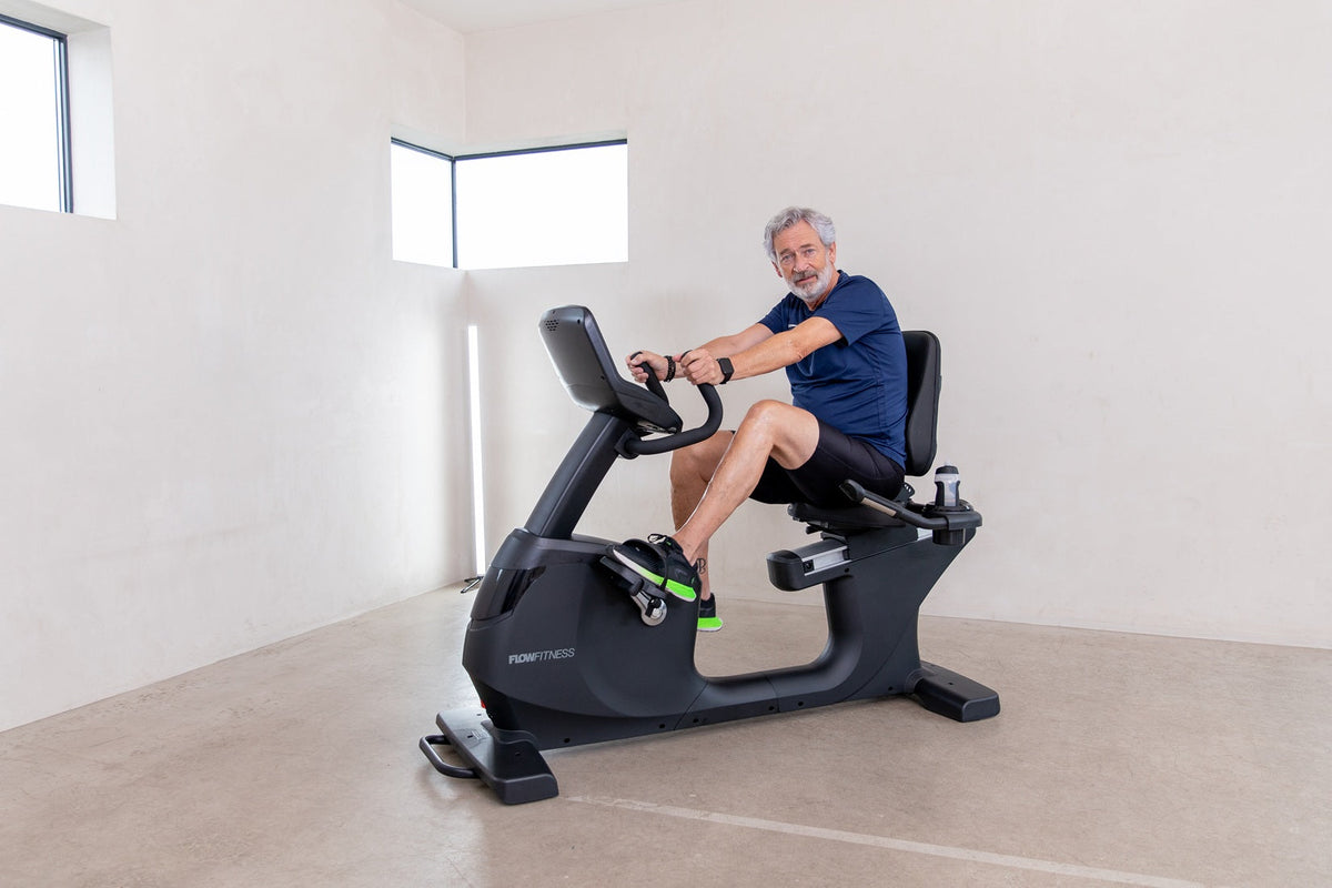 Flow Fitness Pro RB5i Recumbent Bike Ligfiets - In gebruik