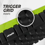 VirtuFit Grid Foam Roller - Massage roller - 33 cm - Zwart - In gebruik