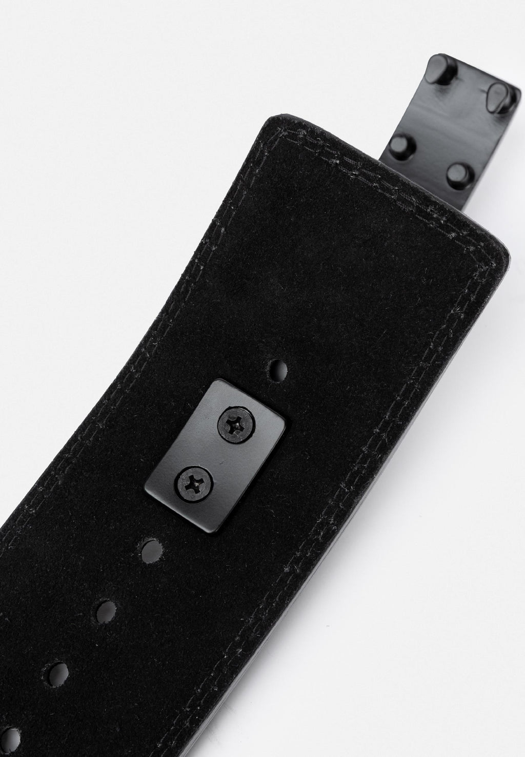 Gorilla Wear Halterriem - 4 Inch Carbon Leren Lever Belt - Zwart - In gebruik