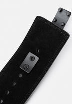 Gorilla Wear Halterriem - 4 Inch Carbon Leren Lever Belt - Zwart - In gebruik