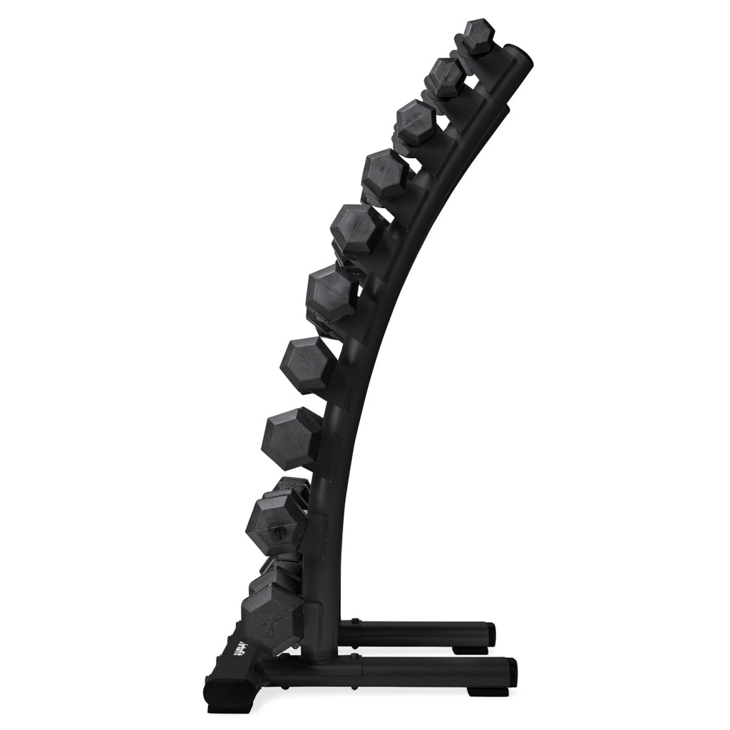 VirtuFit Dumbbellrek staand Deluxe - Halterrek - In gebruik