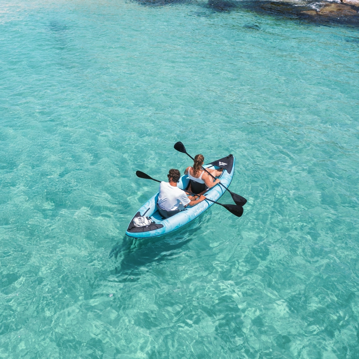 VirtuFit Kayak 335 set - Inclusief 2 peddels en pomp - In gebruik