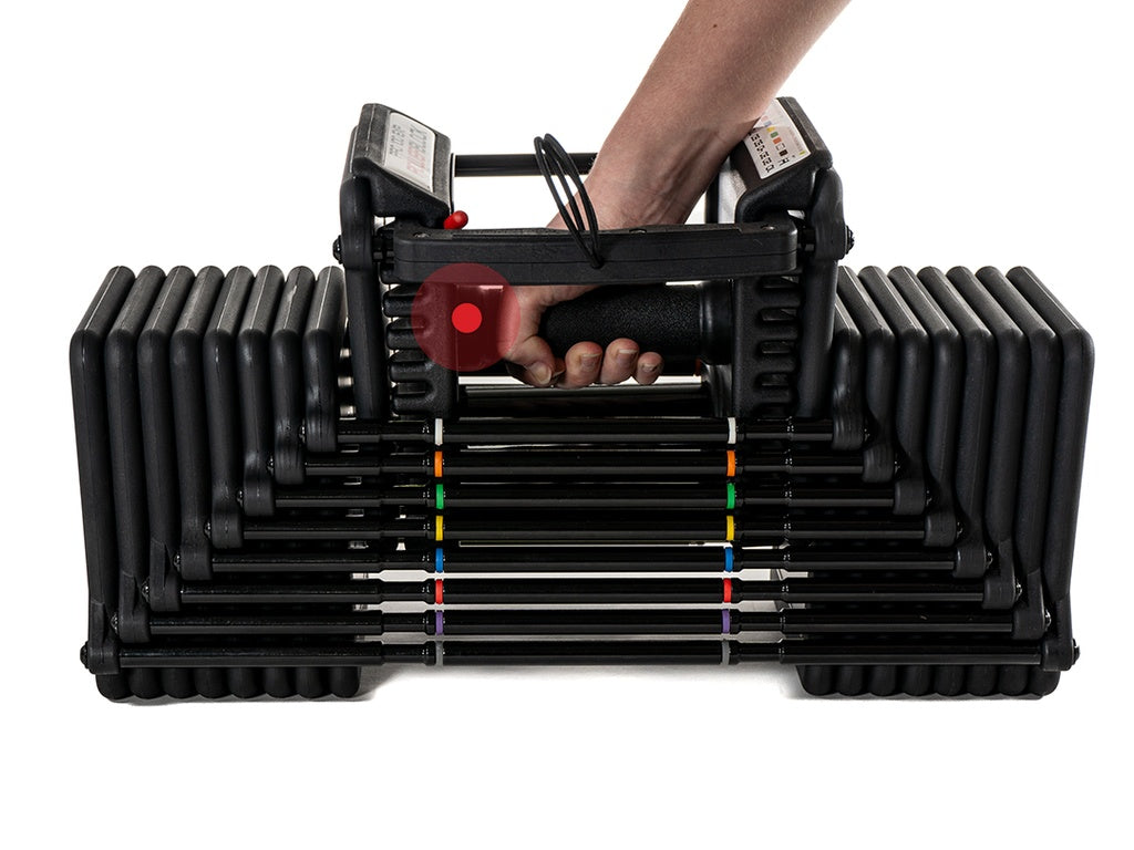PowerBlock Verstelbare Dumbbell Set Pro 100 EXP Knurled - Stage 1 - In gebruik