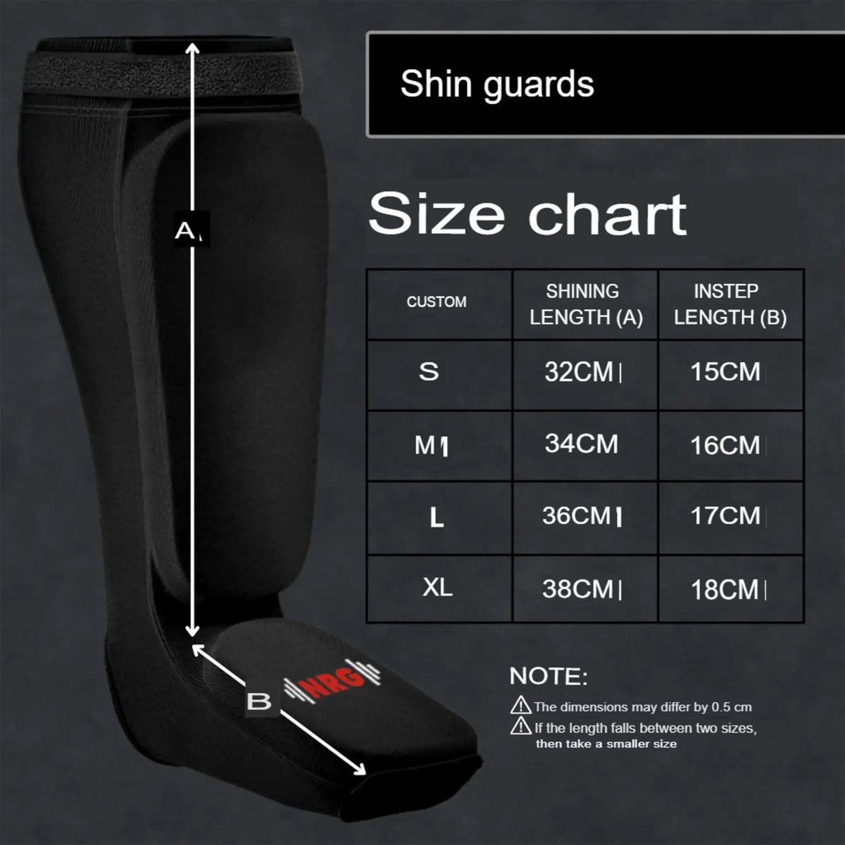 NRG Fitness SIBB Scheenbeschermers Shin & Instep - Zwart - Afbeelding 7