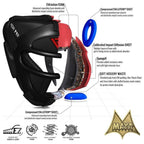 RDX Sports T1 Hoofdbeschermer - Zwart - Afbeelding 5