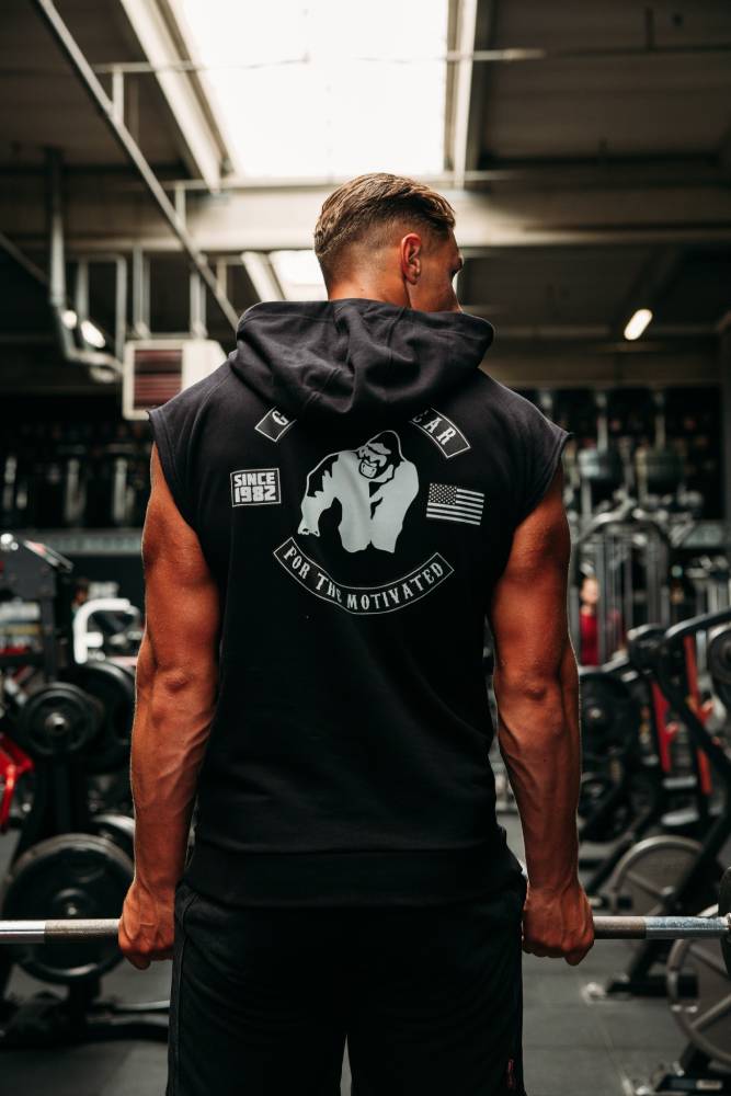 Gorilla Wear Huntley Mouwloze Hoodie - Zwart - Afbeelding 5