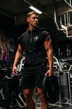 Gorilla Wear Huntley Mouwloze Hoodie - Zwart - Afbeelding 6