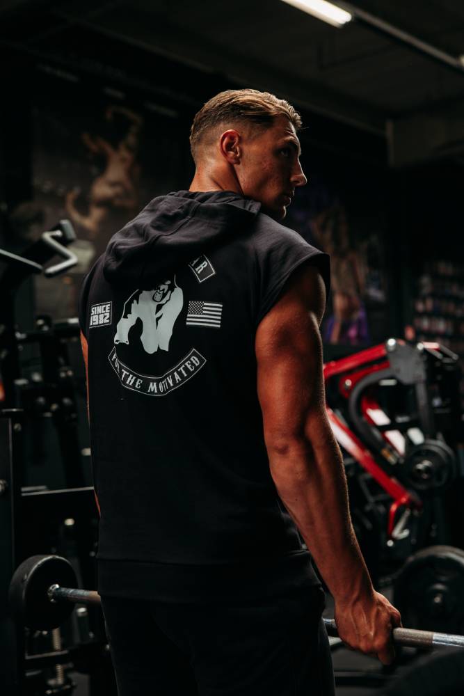 Gorilla Wear Huntley Mouwloze Hoodie - Zwart - Afbeelding 9