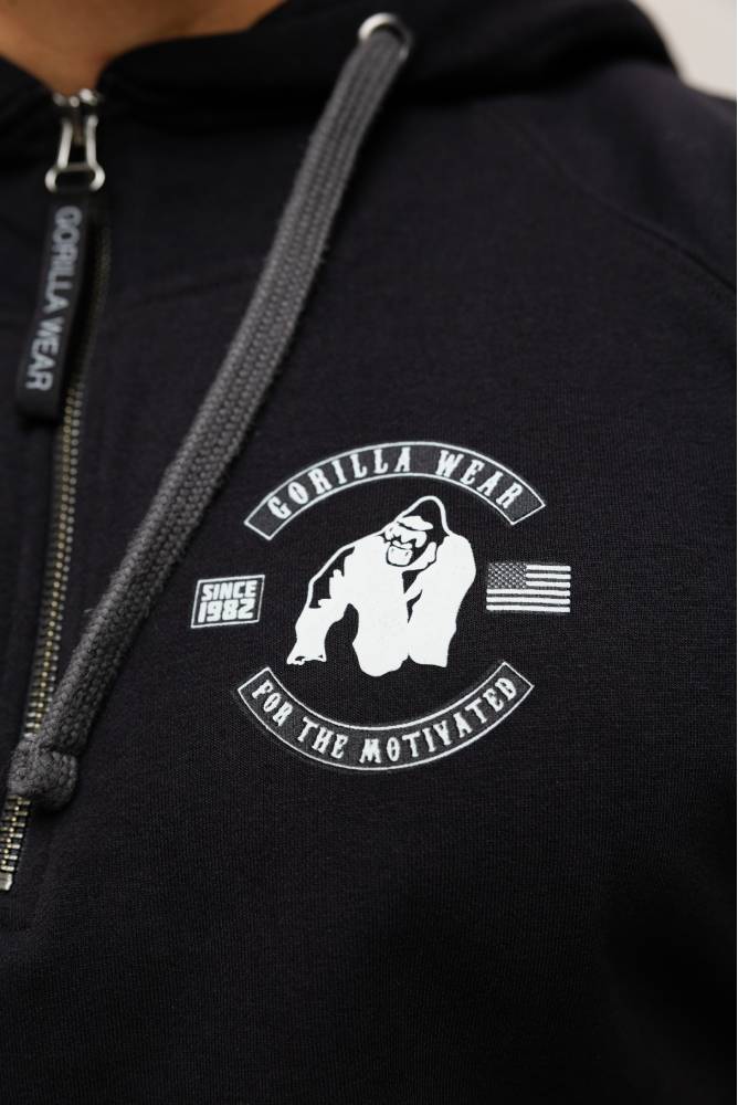 Gorilla Wear Huntley Mouwloze Hoodie - Zwart - Afbeelding 11