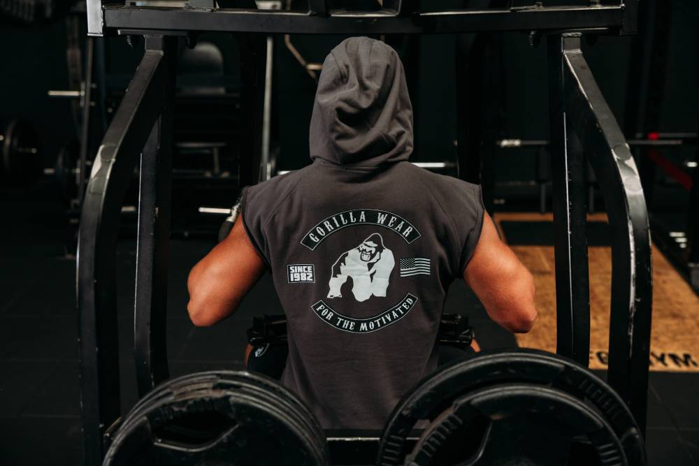 Gorilla Wear Huntley Mouwloze Hoodie - Grijs - Afbeelding 7