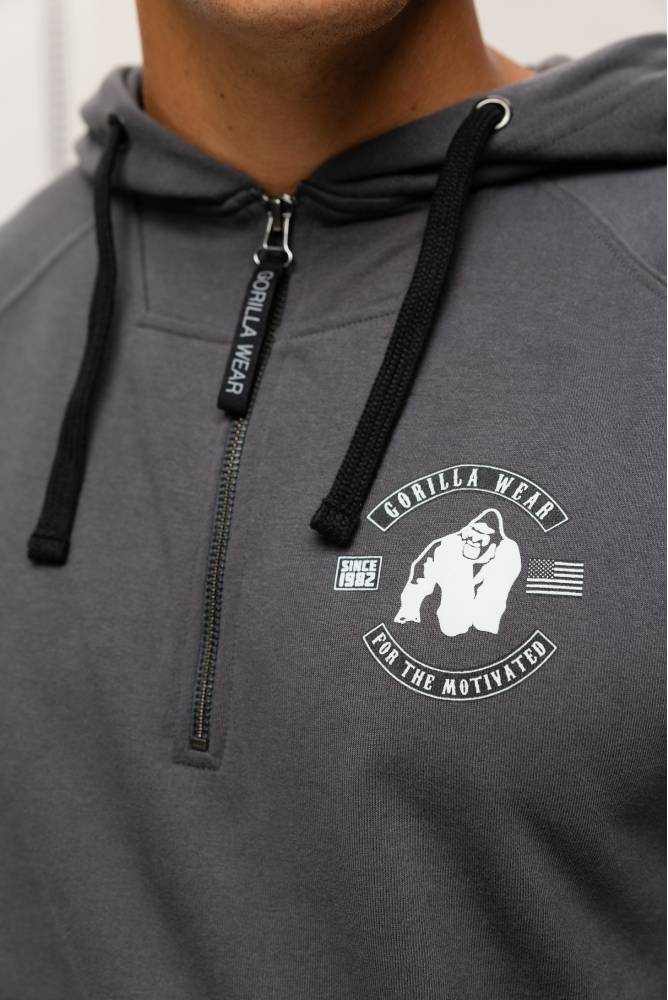 Gorilla Wear Huntley Mouwloze Hoodie - Grijs - Afbeelding 8