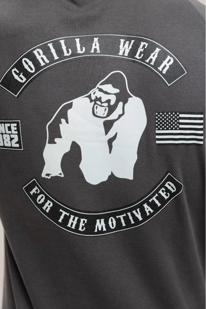 Gorilla Wear Huntley Mouwloze Hoodie - Grijs - Afbeelding 9