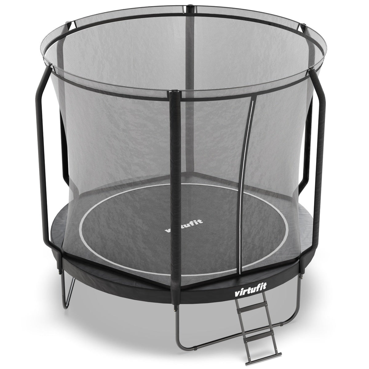 VirtuFit Premium Trampoline met Veiligheidsnet - Zwart - 251 cm - Afbeelding 8