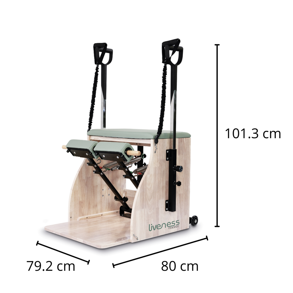 Toorx Liveness Eikenhout Wunda Chair PTX 1800 - Green Tea - In gebruik
