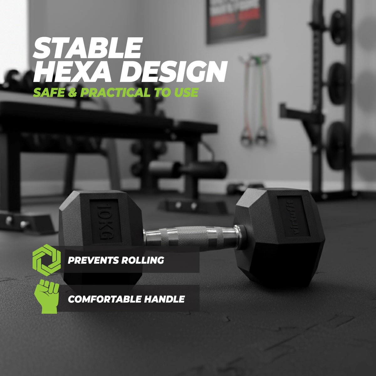 VirtuFit Hexa Dumbbell Pro - 25 kg - Per Stuk - Tweedekans
