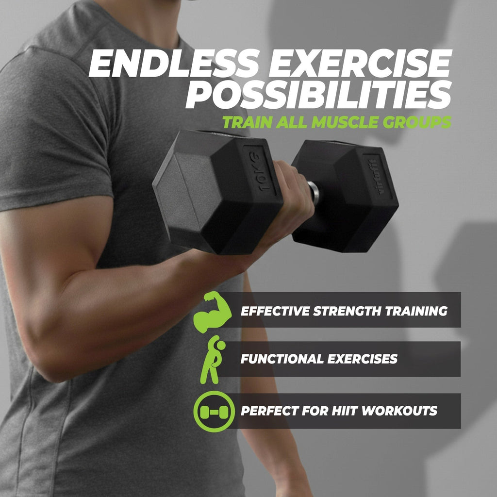 VirtuFit Hexa Dumbbell Pro Set - 2 x 35 kg - Afbeelding 5