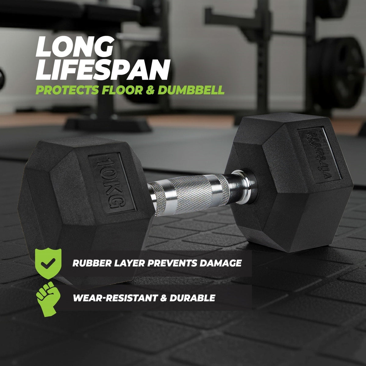 VirtuFit Hexa Dumbbell Pro Set - 2 x 22,5 kg - In gebruik