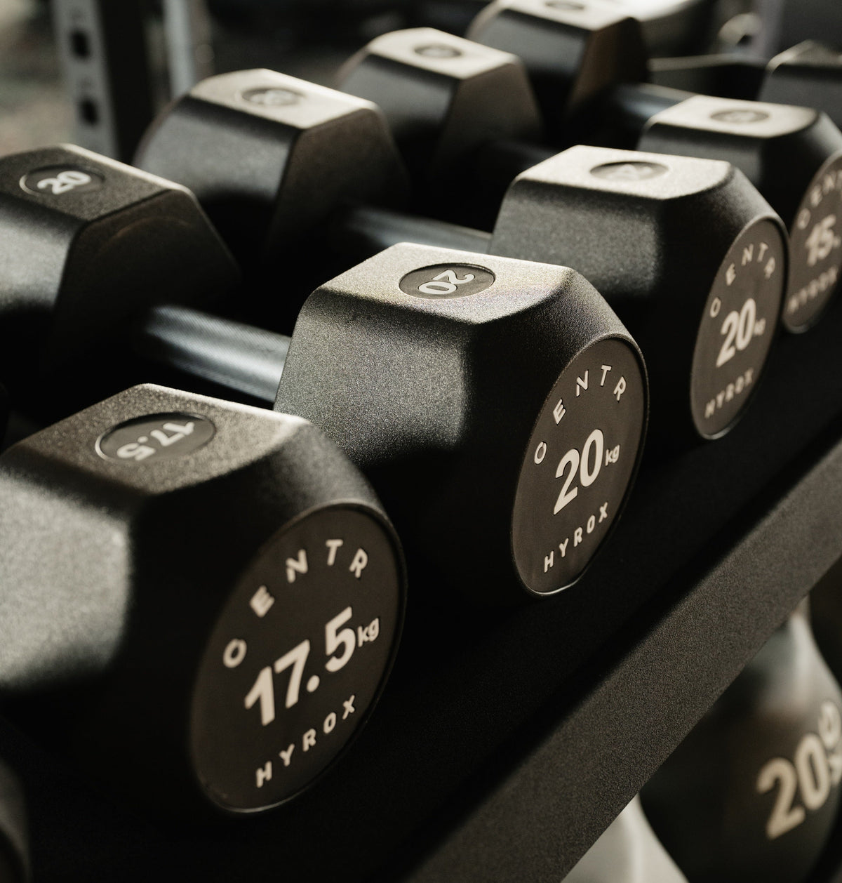 Centr x Hyrox Urethane Hexagon Dumbbell - 17,5 kg - In gebruik