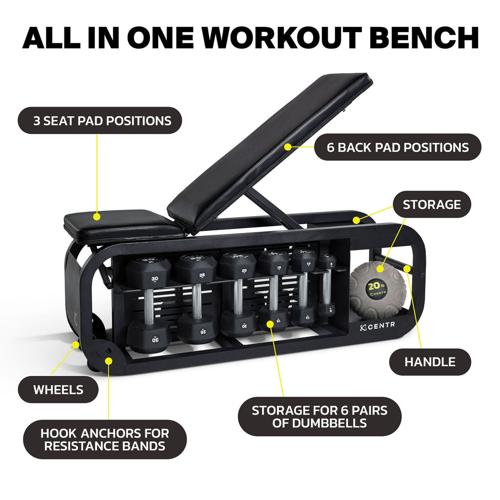Centr Fusion Bench - Trainingsbank met opbergruimte - In gebruik