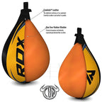 RDX Sports Speedbal met Swivel - Boksbal - Zwart/Geel - Afbeelding 5