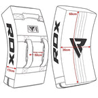RDX Sports T1 Gebogen Stootkussen - Blauw - Afbeelding 6