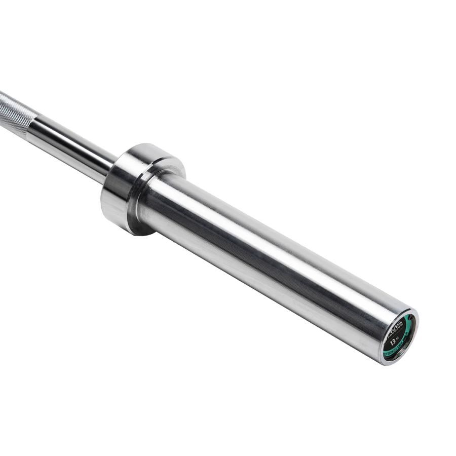 HMS Premium Olympische Halterstang met Lock Jaw Collars en Veerclipsluiting - 50 mm - 150 cm - In gebruik