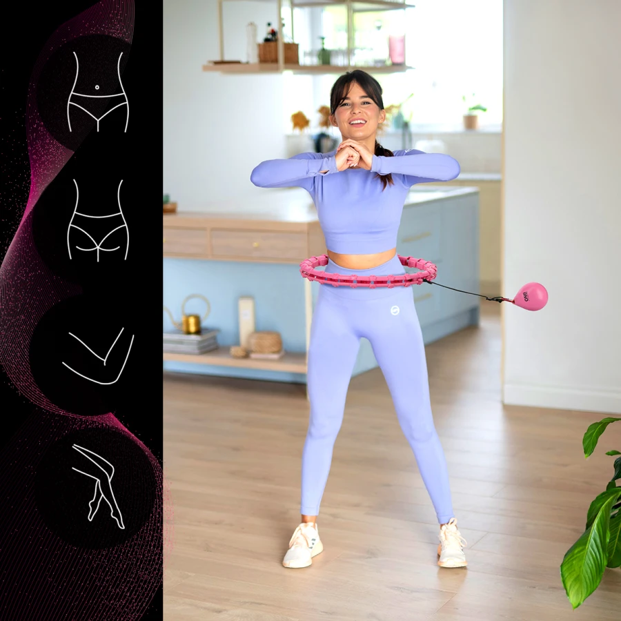 HMS ONE Fitness Hoelahoep - Roze - In gebruik