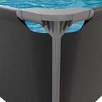 VirtuFit Rechthoekig Zwembad - 260 x 180 x 66 cm - Antraciet - Inclusief Filterpomp - Afbeelding 7