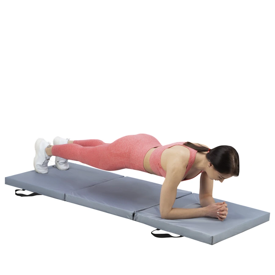 HMS Premium Opvouwbare Fitness Mat - Grijs - Afbeelding 6