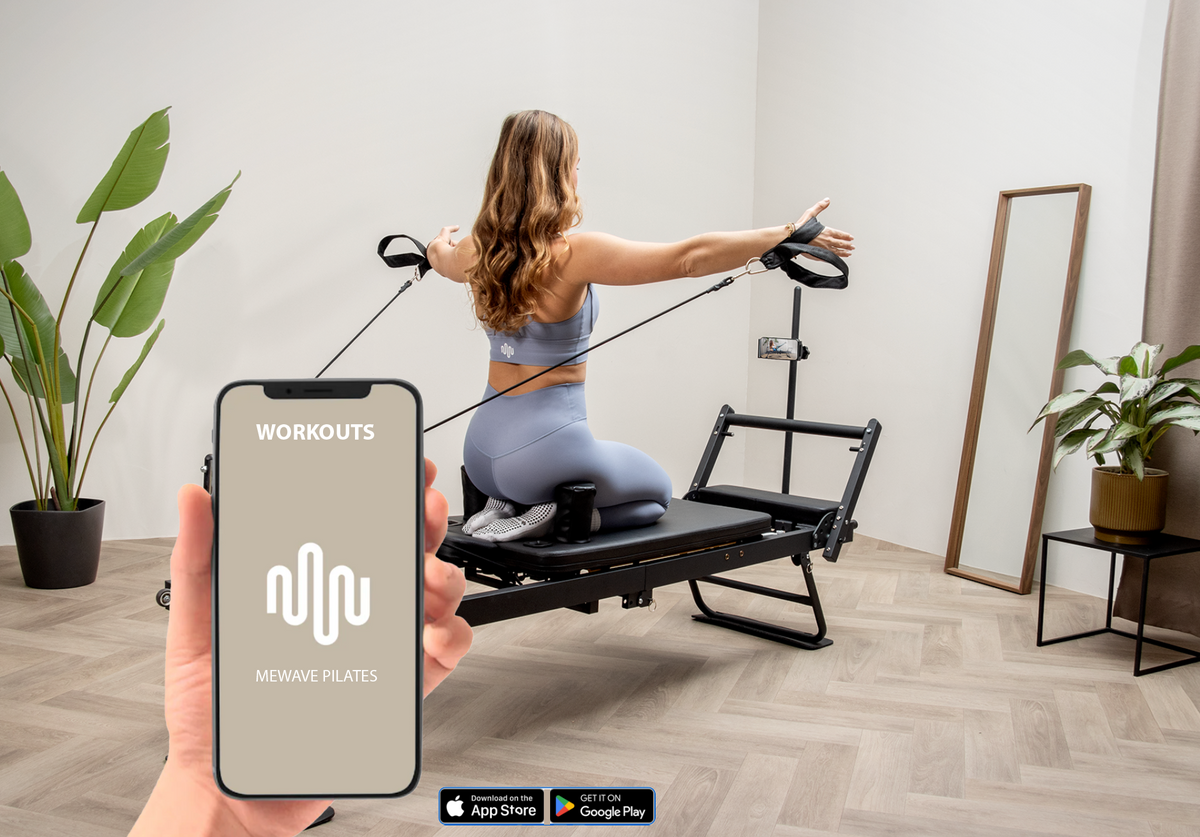 Mewave Pilates Reformer Pro Complete Set - Zwart - Afbeelding 6