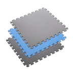 One Fitness Puzzelmat - Set van 9 - 10 mm - Blauw/Grijs - Afbeelding 11
