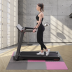 One Fitness Puzzelmat - Set van 9 - 10 mm - Roze/Grijs - Afbeelding 6