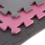One Fitness Puzzelmat - Set van 9 - 10 mm - Roze/Grijs - Afbeelding 12