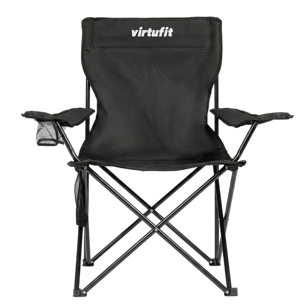 VirtuFit Opvouwbare Camping Stoel - Zwart - Set van 2 - Afbeelding 7